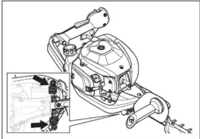 HUSQVARNA 522HS75X - Pentru a verifica sistemul de amortizare a vibratiilor - 1