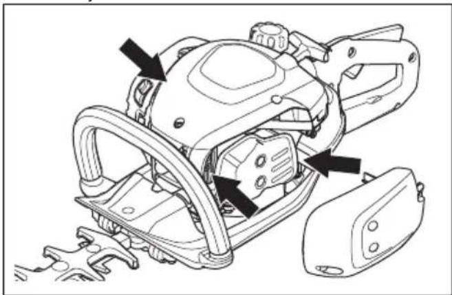 HUSQVARNA 522HDR75X - Limpar o sistema de arrefecimento - 2