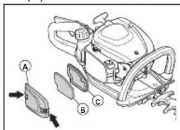 HUSQVARNA 522HDR75X - Pour nettoyer le filtre à air - 1
