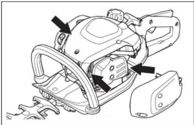 HUSQVARNA 522HDR75X - Jäähdytysjärjestelmän puhdistus - 2