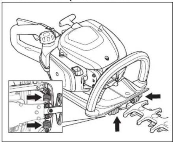 HUSQVARNA 522HDR75S - Para comprobar el sistema amortiguador de vibraciones - 1