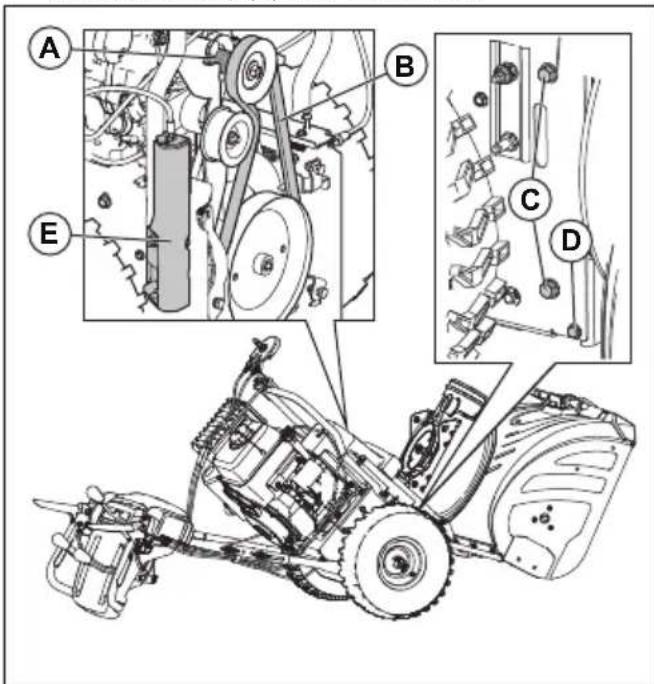 HUSQVARNA ST 424T - So bauen Sie den Schneckenriemen aus (nur für ST 424/427/430) - 1