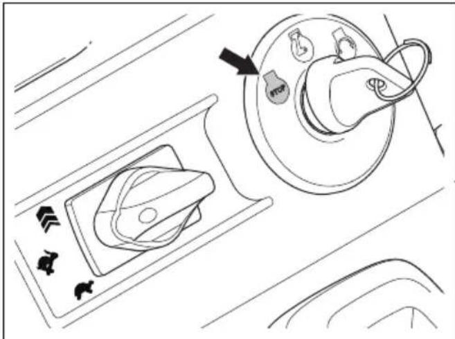 HUSQVARNA ST 424T - Pour arrêter le produit - 1