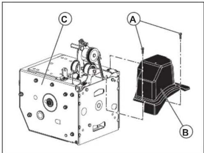 HUSQVARNA ST 424T - Preparación para combustir las correas - 2