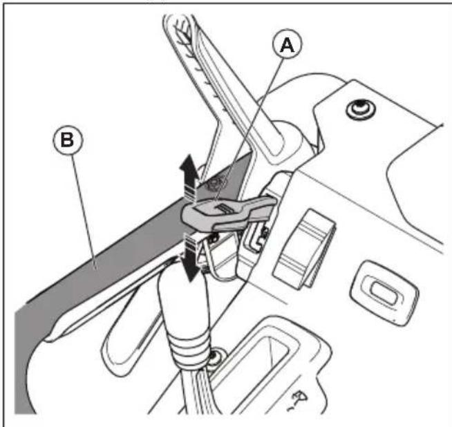 HUSQVARNA ST 430T - To adjust the height of the auger bucket (for ST 424T/427T/430T only) - 1