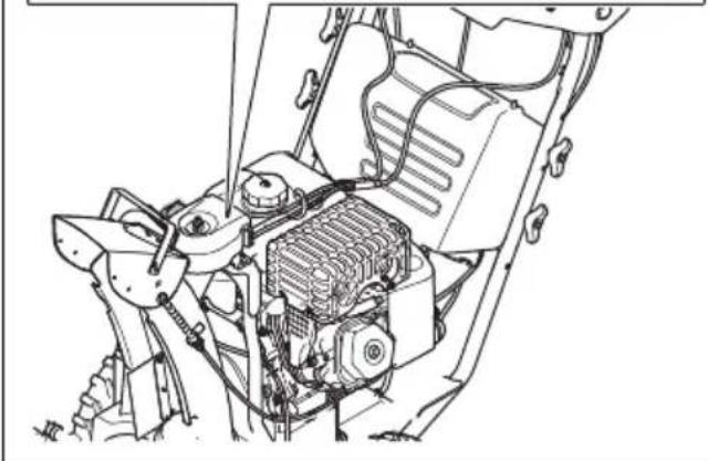 HUSQVARNA ST 430T - Regolazione dei cavi dello scivolo di scarico destro e sinistro - 2