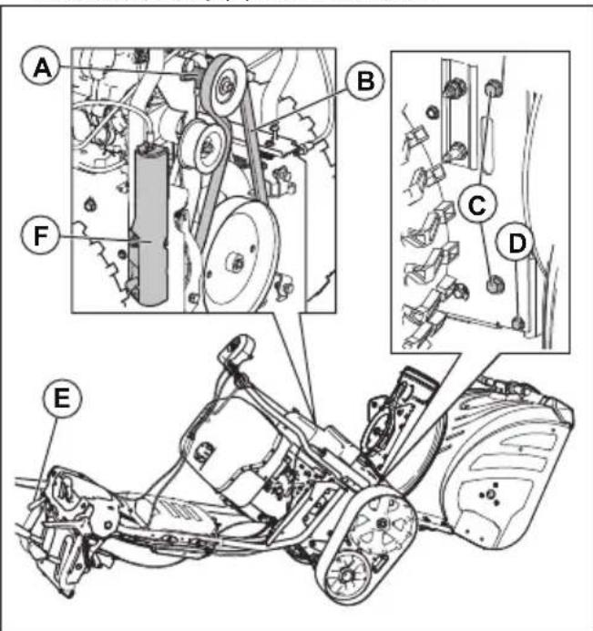 HUSQVARNA ST 430T - So bauen Sie den Schneckenriemen aus (nur für ST 424T/427T/430T) - 1