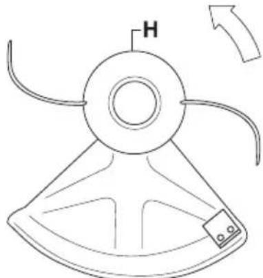 HUSQVARNA 129C - Fitting the trimmer guard and trimmer head - 6
