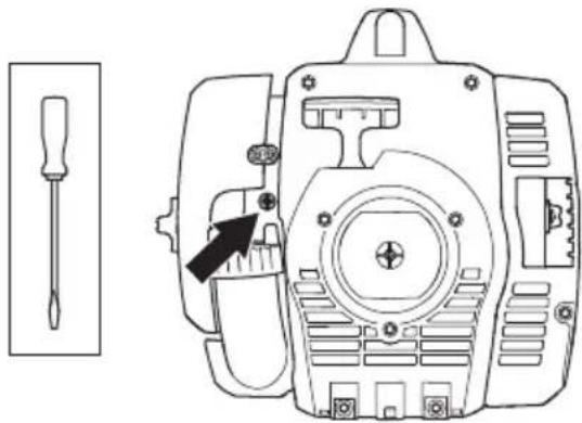 HUSQVARNA 129C - Adjustment of the idle speed - 1