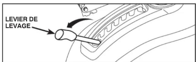 HUSQVARNA YTH24V54 - TIRER LE BRAS DU LEVIER DE STATIONNEMENT ET BAISSER LA MANETTE DE LEVAGE DE L'ACCESSOIRE (Voir la Fig. 3 et 4) - 3