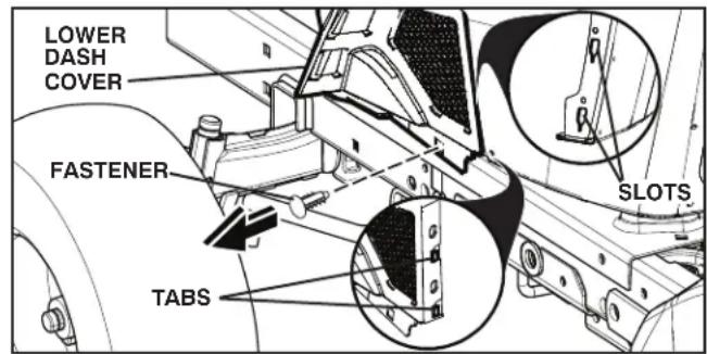 HUSQVARNA YTH24V54 - LOWER DASH COVER REMOVAL - 1