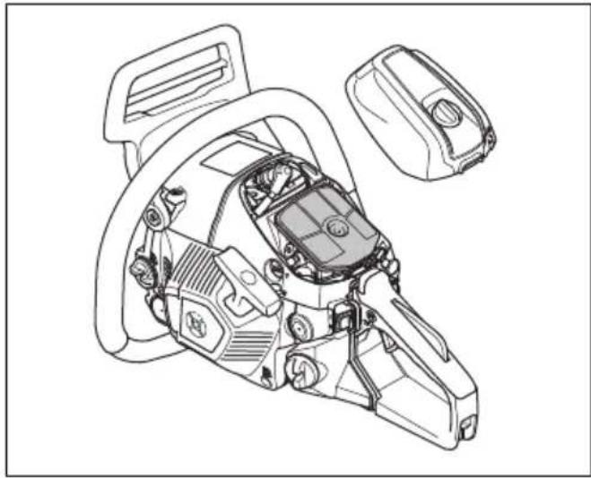 HUSQVARNA 543 XP - Para limpar o filtro de ar - 1
