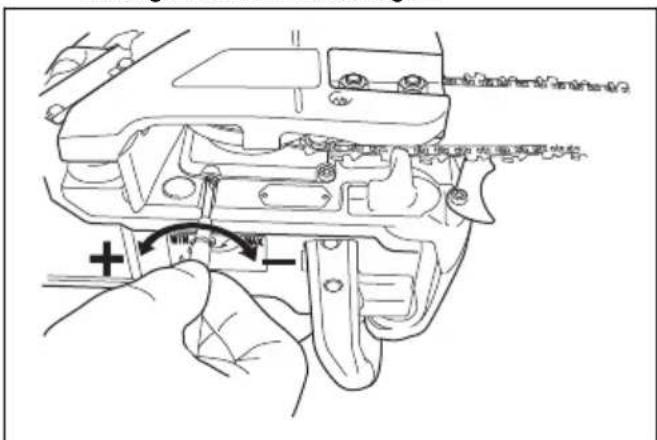 HUSQVARNA 543 XP - Toevoer van de kettingolie afstellen - 2