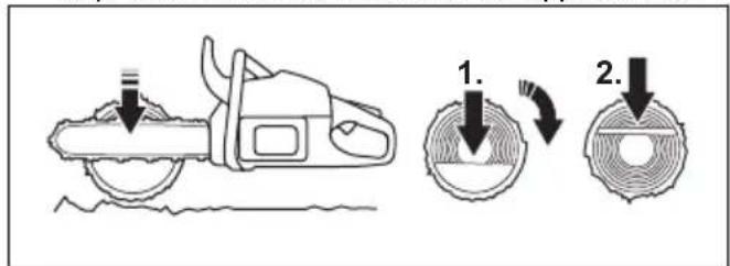 HUSQVARNA 543 XP - To cut a trunk on the ground - 3