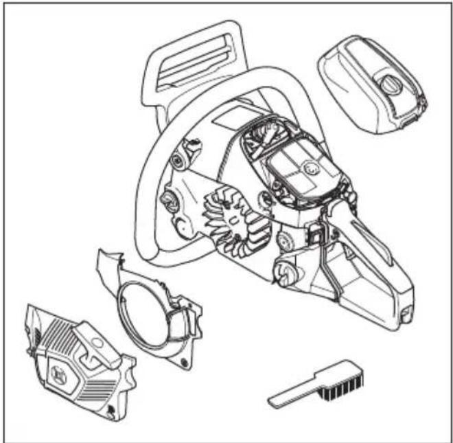 HUSQVARNA 543 XP - Pour nettoyer le circuit de refroidissement - 1