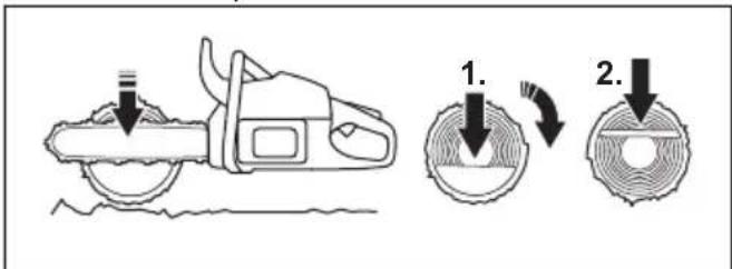 HUSQVARNA 543 XP - Corte de un tronco en el suelo - 3