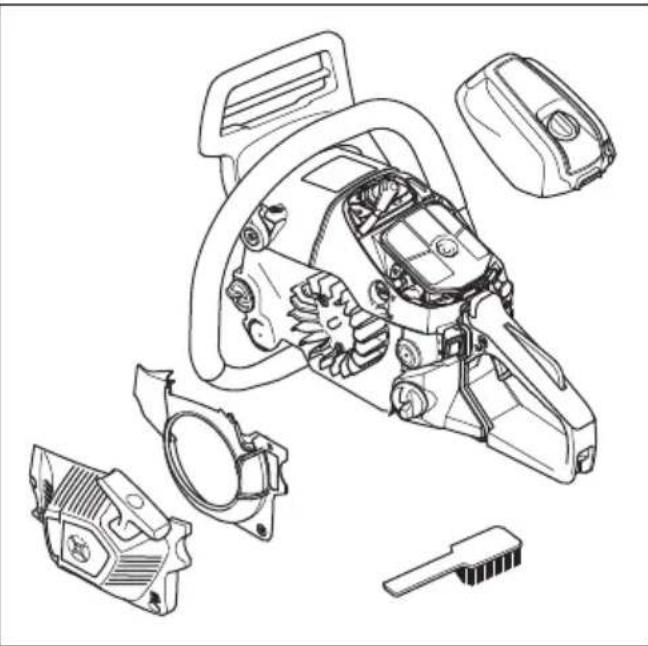 HUSQVARNA 543 XP - To clean the cooling system - 1