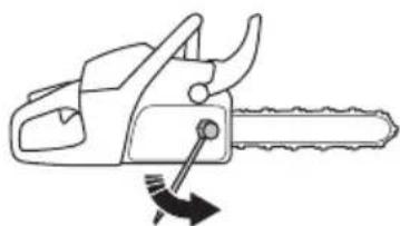 HUSQVARNA 543 XP - To adjust the tension of the saw chain - 2