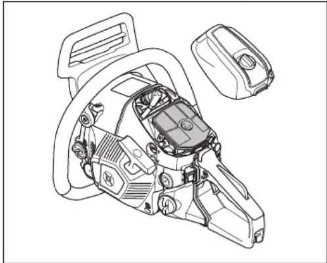 HUSQVARNA 543 XP - Pour nettoyer le filtré à air - 1