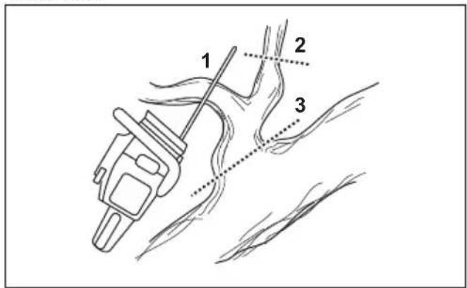 HUSQVARNA 543 XP - Pour utiliser la technique d'élagage - 3