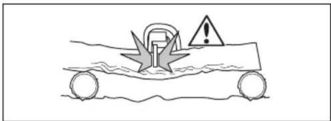 HUSQVARNA 543 XP - Een stam doorzagen met ondersteuning aan twee uiteinden - 2