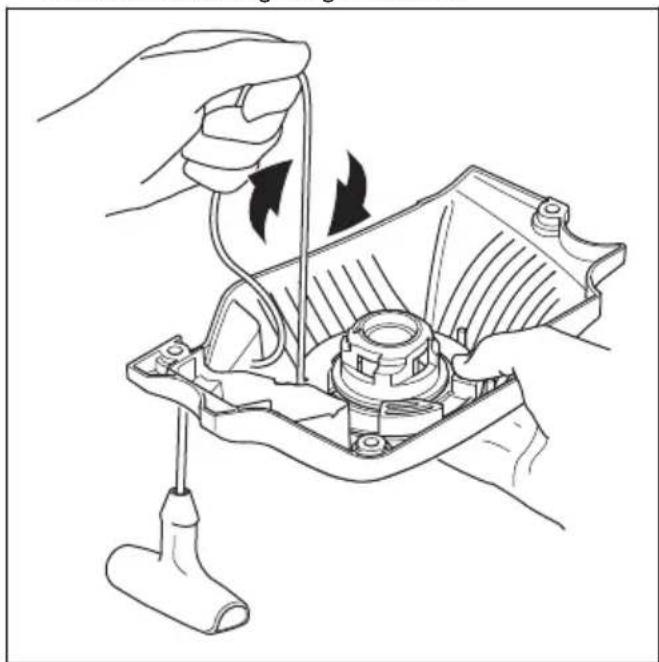 HUSQVARNA 543 XP - So spannen Sie die Rückzug feder - 1