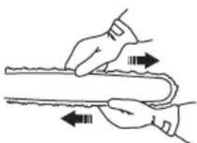 HUSQVARNA 543 XP - Ajustar a tensão da corrente da serra - 4