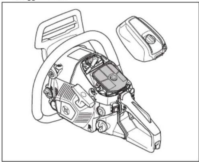 HUSQVARNA 543 XP G - Pulizia del filtro dell'aria. - 1