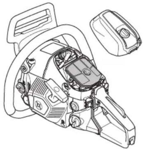 HUSQVARNA 543 XP G - Het luchtfilter reinigen - 1