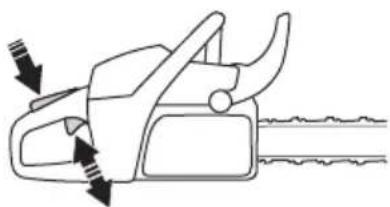 HUSQVARNA 543 XP G - Preverjanje ročice plina in zaklepa ročice plina - 1