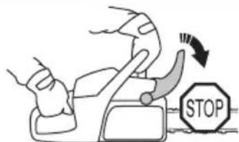 HUSQVARNA 543 XP G - To do a check of the chain brake - 2