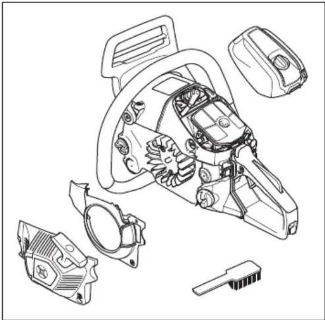 HUSQVARNA 543 XP G - To clean the cooling system - 1