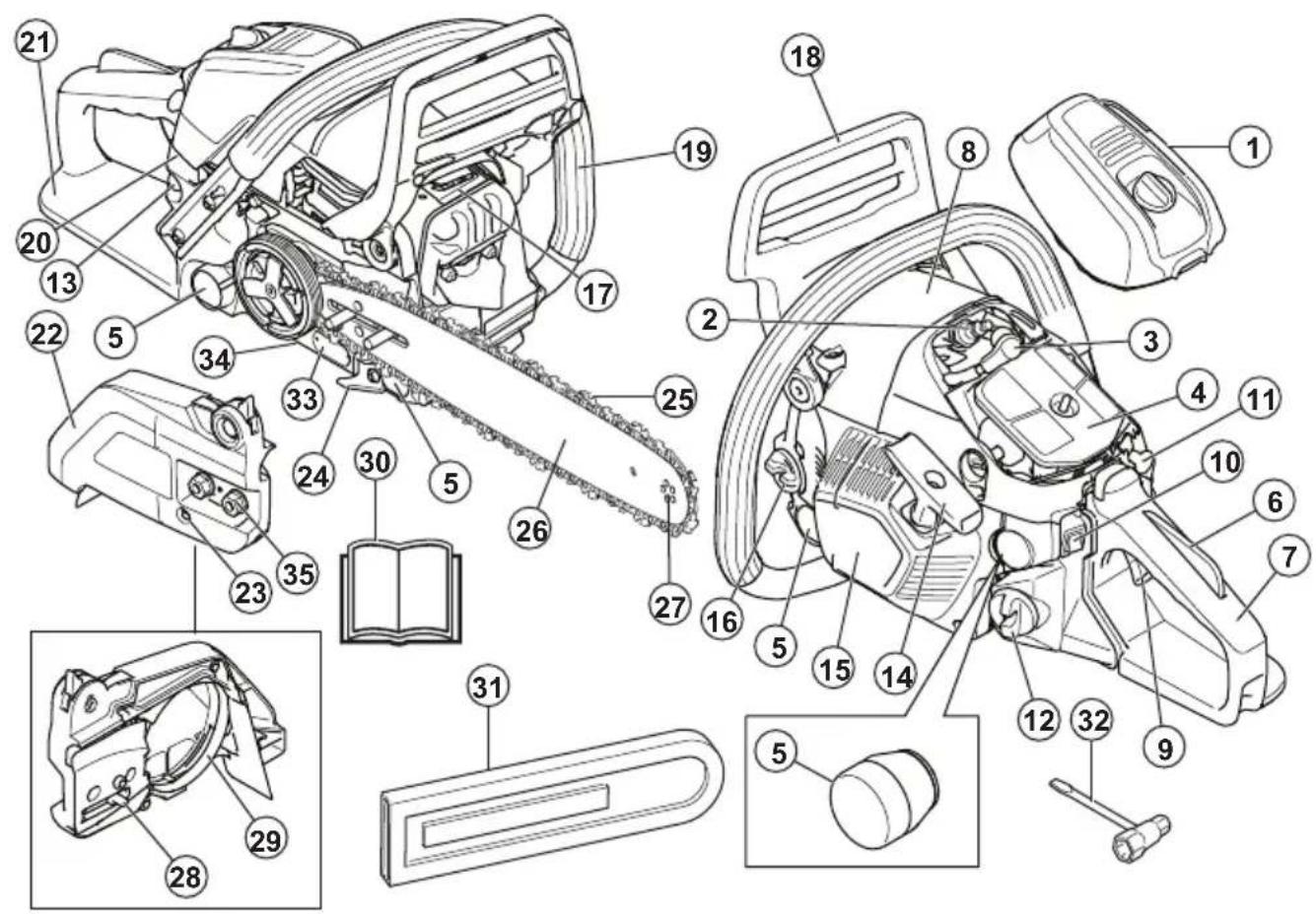 HUSQVARNA 543 XP G - Descripción del producto - 1
