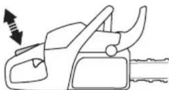 HUSQVARNA 543 XP G - Controllo del grilletto dell'acceleratore e del blocco del grilletto dell'acceleratore - 2