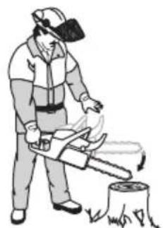 HUSQVARNA 543 XP G - To do a check of the front hand guard and the chain brake activation - 4