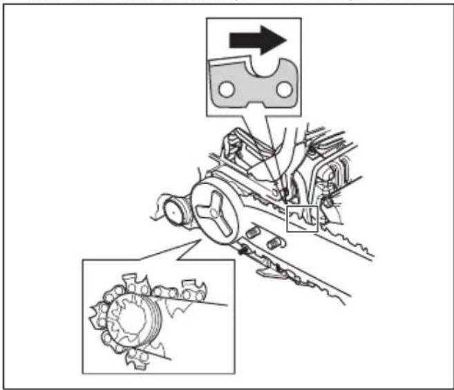 HUSQVARNA 543 XP G - To assemble the guide bar and saw chain - 2