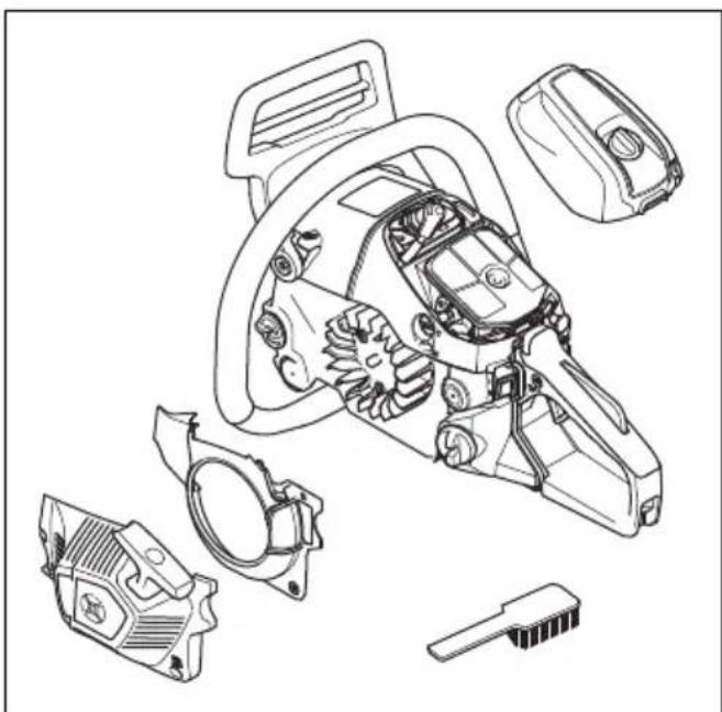 HUSQVARNA 543 XP G - Čiščenje hladilnega sistema - 1