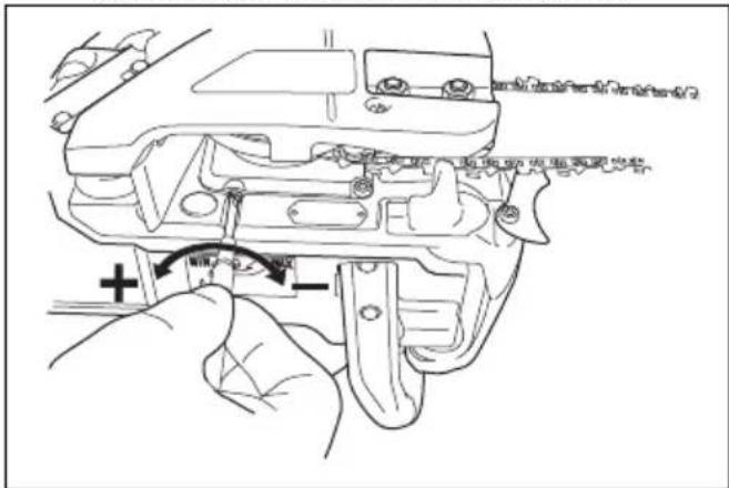 HUSQVARNA 543 XP G - Ajuste del flujo de aceite para cadena - 2