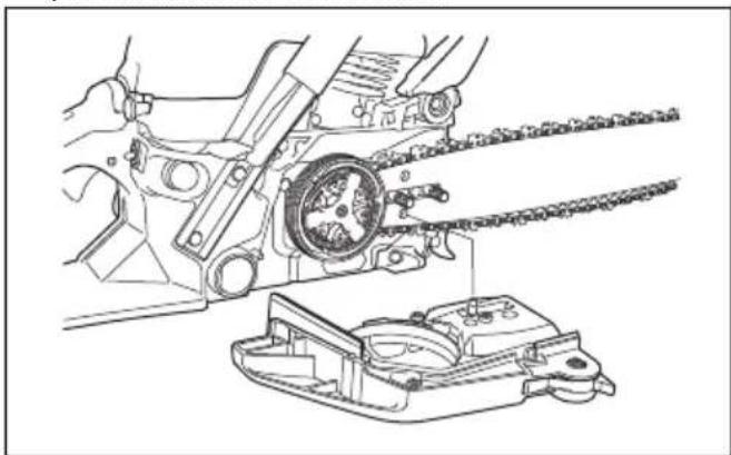 HUSQVARNA 543 XP G - To assemble the guide bar and saw chain - 4