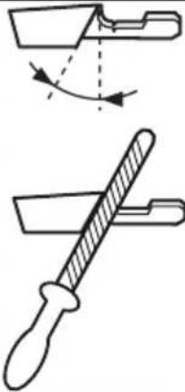 HUSQVARNA 543 XP G - Attrezzature di affilatura e angoli di affilatura - 3