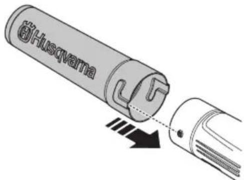 HUSQVARNA 436LiB - Monteren van de blaaspijp - 1