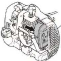 HUSQVARNA 129RJ - Tlmič výfuku - 1