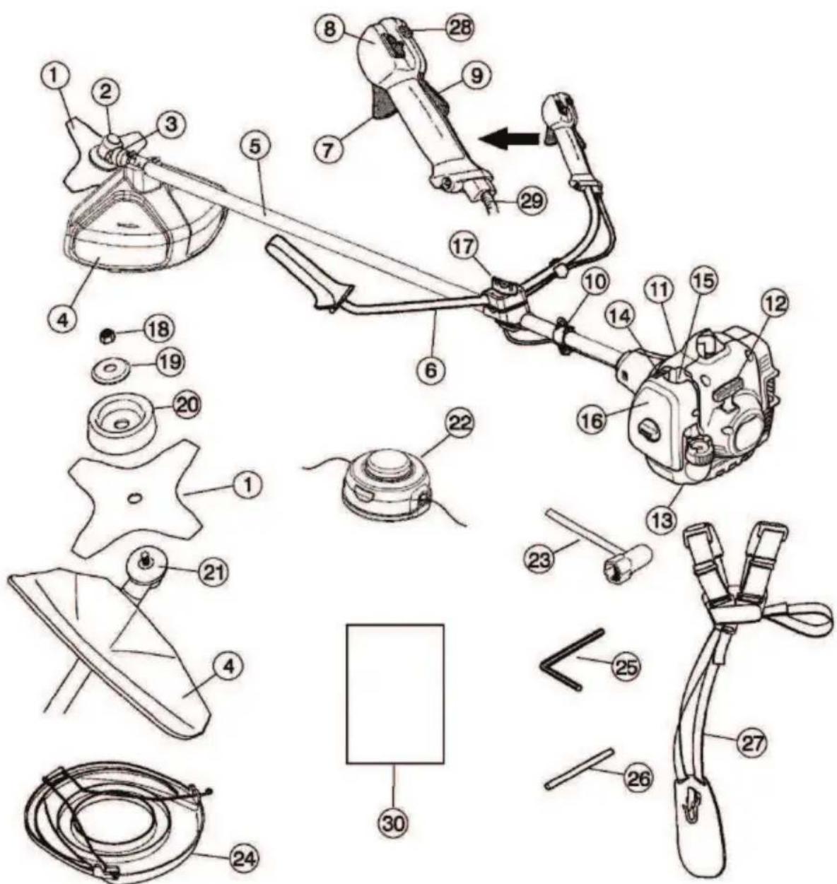 HUSQVARNA 129RJ - Symbols - 20