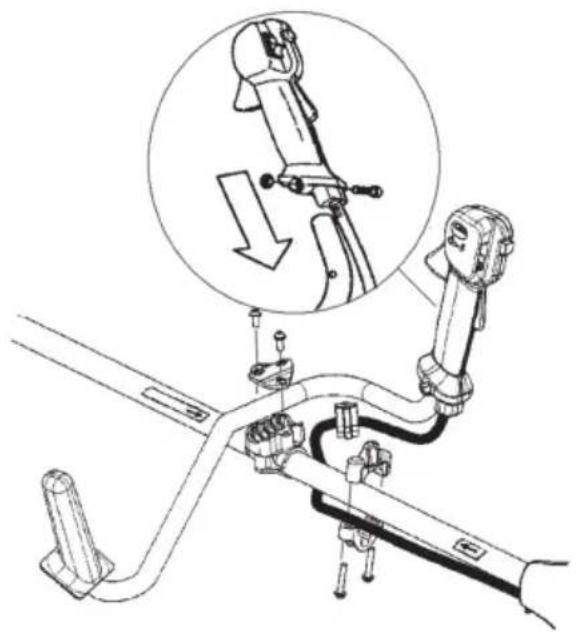 HUSQVARNA 129RJ - Ohjaimen kiinnitys - 1