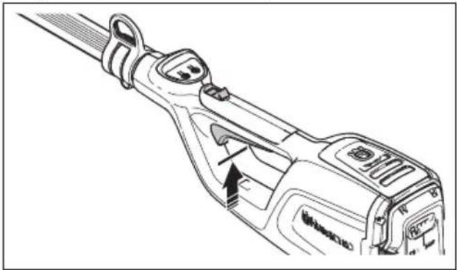 HUSQVARNA 115iPT4 - Controllo del fermo della leva comando - 2