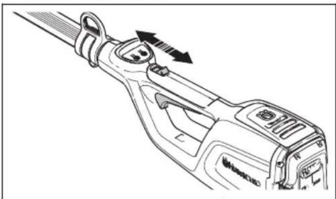 HUSQVARNA 115iPT4 - De vergrendeling van de activeringsschakelaar controleren - 3