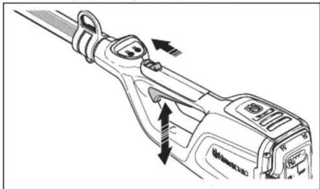 HUSQVARNA 115iPT4 - Käytöliipaisimen varmistimen tarkistaminen - 4