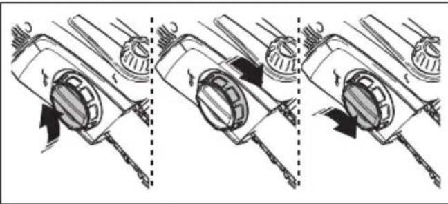 HUSQVARNA 115iPT4 - Justering av sagkjedets stramming - 2