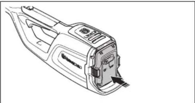 HUSQVARNA 115iPT4 - Pour fixer la batterie au produit - 2