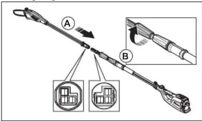 HUSQVARNA 115iPT4 - So bauen Sie die Welle zusammen - 1